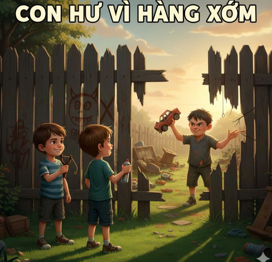 HÌNH CON HƯ VÌ HÀNG XÓM