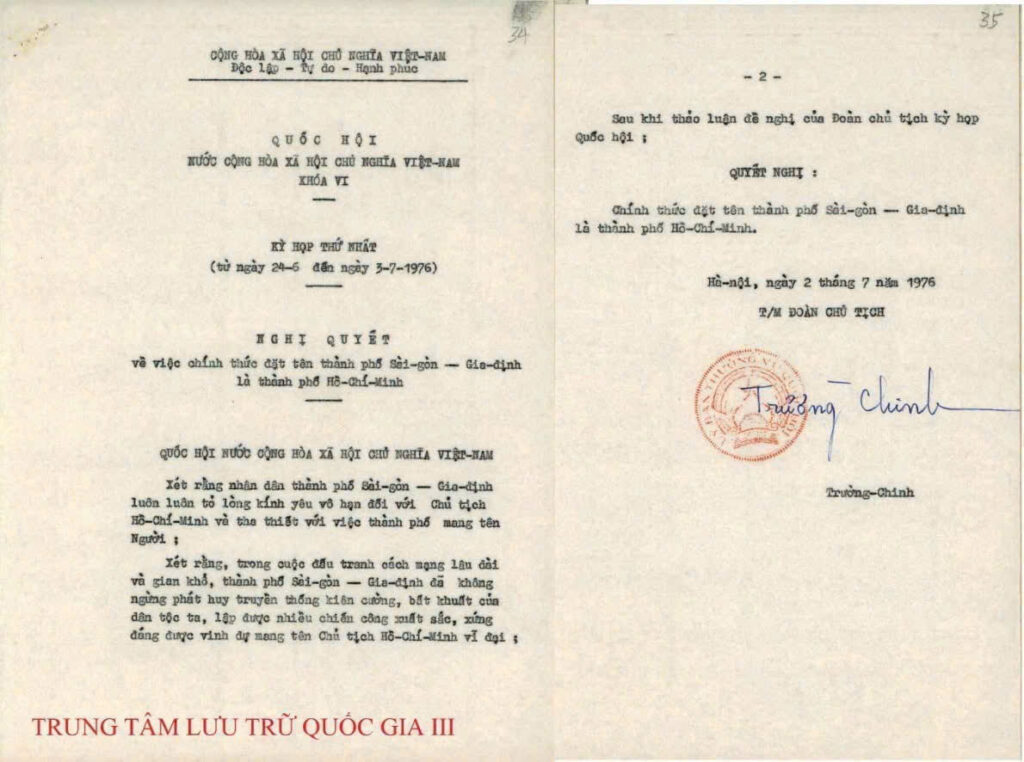 QD CÔNG NHẬN SG MANG TÊN TPHCM